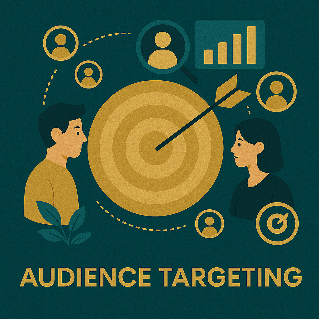 "High quality AUDINCE TARGETINGS illustration for digital marketing campaigns"